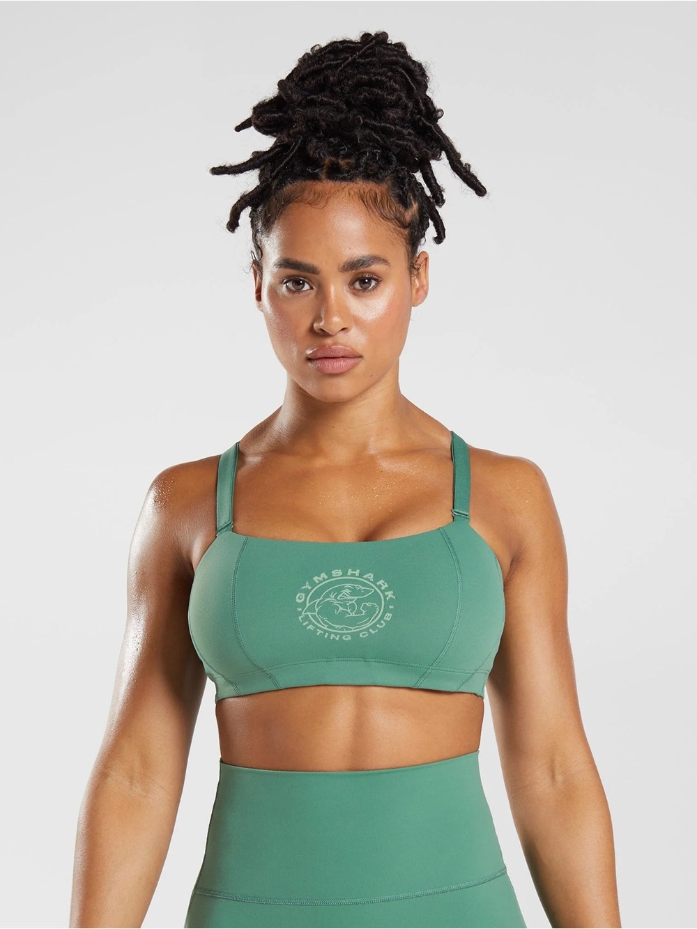 Gymshark Legacy Green Sport Bra with Adjustable Straps